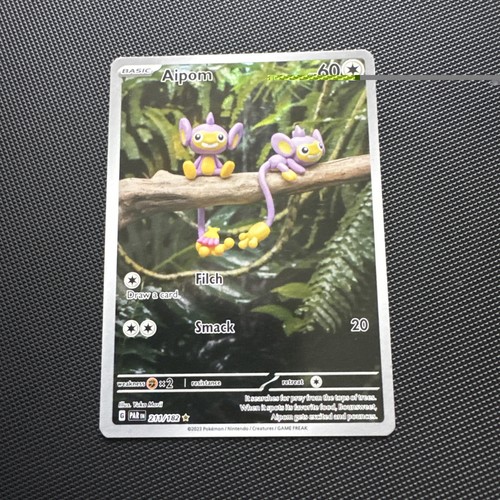 Aipom 211/182 Illustration Rare Paradox Rift Pokémon Card.