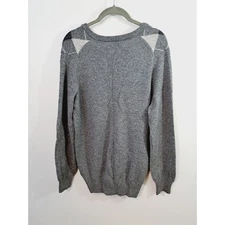 Hawick Knitwear Men's New! Gray Argyle V-neck Sweater Small Lambswool