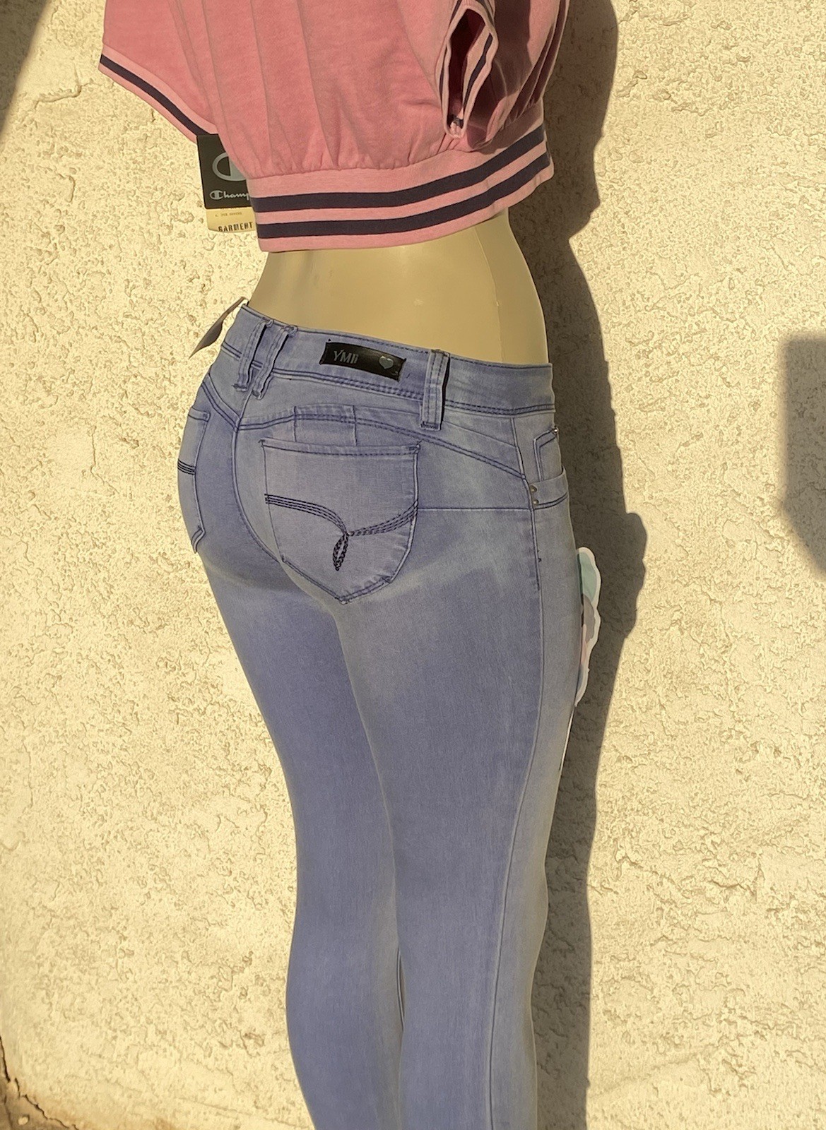 Vintage Pink Champion Crop Top Sweater Size M Medium + Leggings. image 10