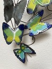VTG Curtis Jere Enamel Butterfly Metal Wallhanging MCM Signed 1968 Blue Yellow — photo 4