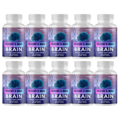 Memory & Mood Capsules Supports Brain Health & Function Supplement - 10 Bottles