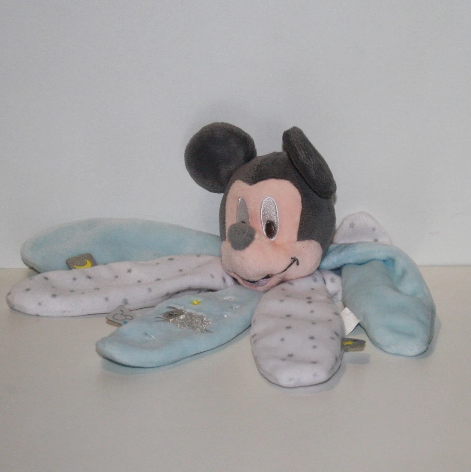 Doudou Souris Disney - Mickey - Bleu blanc - Photo 1/1