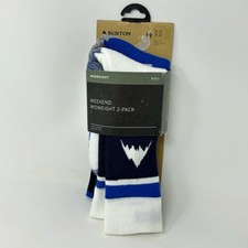 NWT Burton Weekend Mid-weight Two-Pack Socks Blue Size S/M