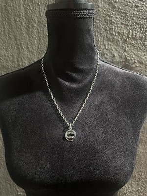 Echt Gucci Sterlingsilber 925 ineinandergreifende GG Logo Anhänger Halskette 22 Zoll