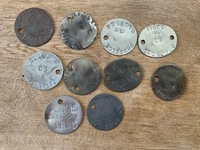 Job lot vintage Dog Tags 10 items  uk only B5206