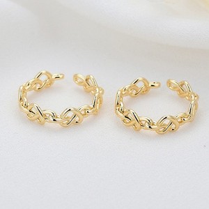 Authentic 18K Gold Plated Open Ring, Heart Knot Adjustable Ring One Piece ZX1039