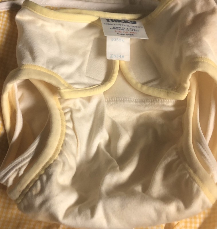 Nikky  Baby Diaper 100℅ Cotton 12 Month 1990’s Vintage Japan
