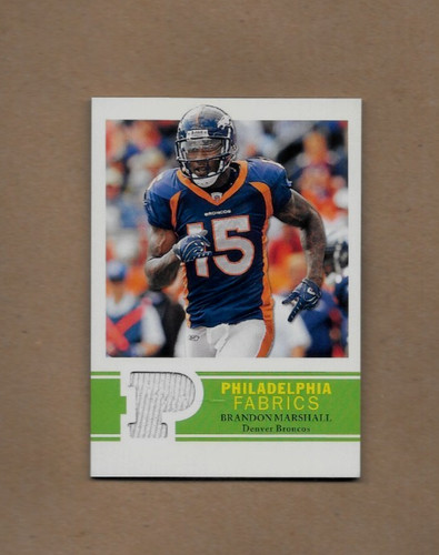 2009 Philadelphia Fabrics Brandon Marshall Game-Used Jersey Card #PF-BM NM