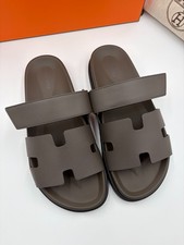 100% Authentic Hermes Men's Chypre Sandals Ecorce Sz 40