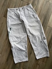 Vintage 90s Marithe Francois Girbaud Gray AvantGarde Cropped Cargo Pants Size 29