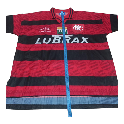 Vtg Umbro Flamengo Lubrax Football Brazil Soccer 90s Home Jersey