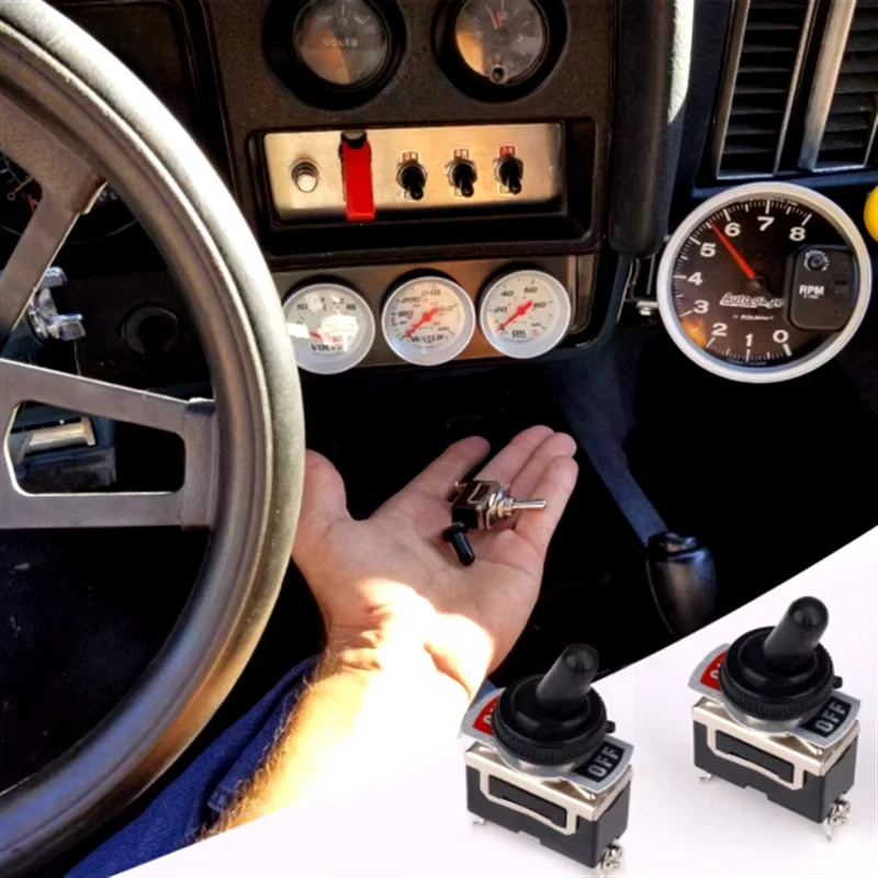 Interrupteur à bascule étanche SPST 15A 250V, 2 broches, marche/arrêt, 1 pièce - Photo 3/4