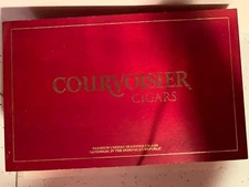 Vintage WOODEN CIGAR BOX  COURVOISIER CIGARS  EMPTY BOX  Estate Find