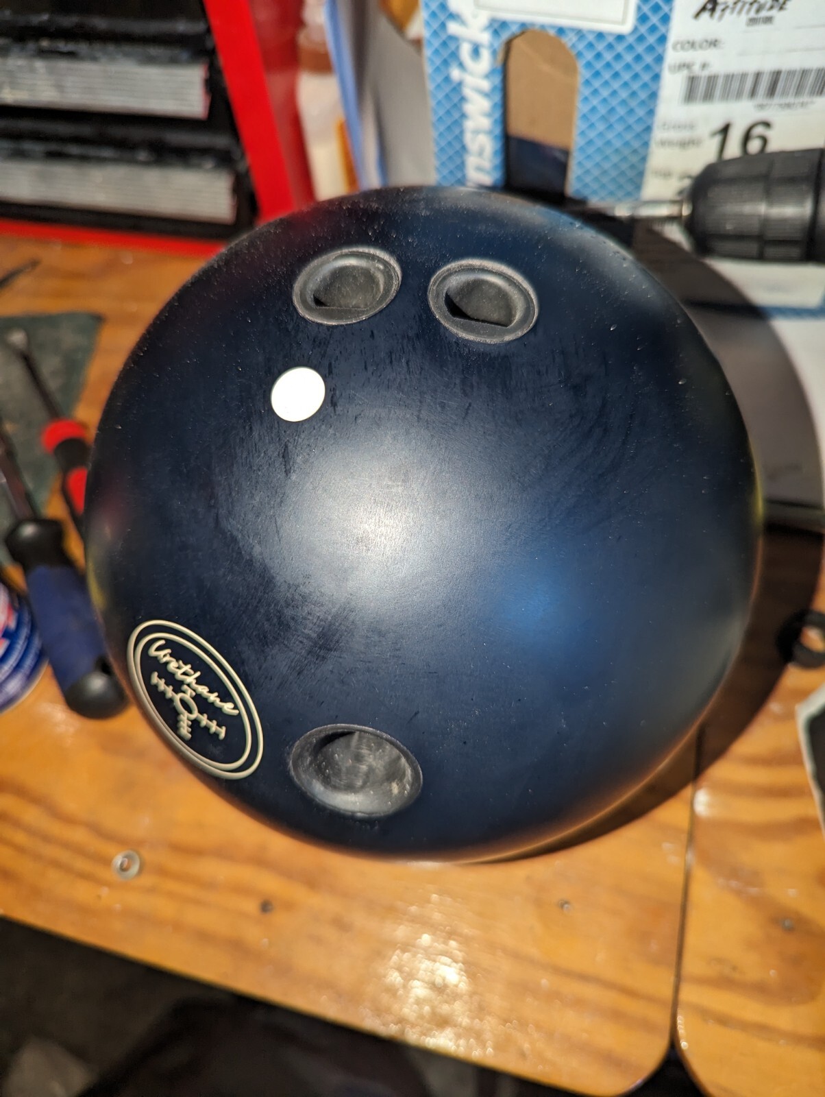 Hammer Black Solid Urethane Overseas Bowling Ball 16 Lbs Used eBay