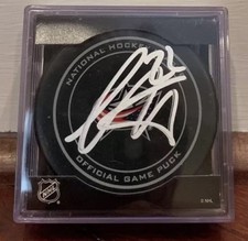 Sonny Milano Autographed Signed Official NHL Game Puck Columbus Blue Jackets