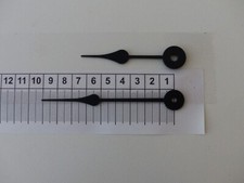 Zeigerpaar "Wien", Stundenzeiger 64 mm, Minutenzeiger 90 mm, Kunststoff, schwarz