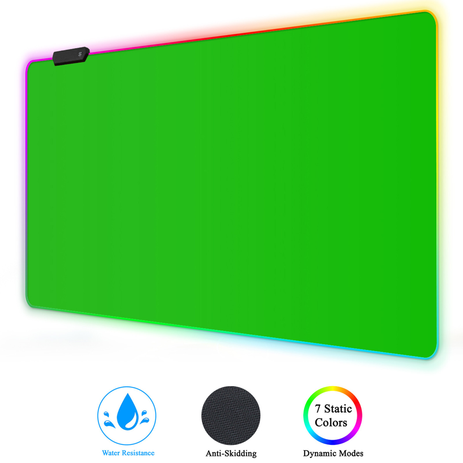 Large RGB LED Gaming Mouse Pad with Cool Design - 23.6 x 13.7 Inch Desk Mat-image