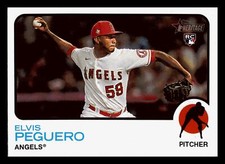 Elvis Peguero RC 2022 Topps Heritage #554 Rookie Los Angeles Angels Mint