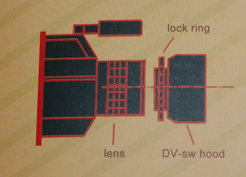 55mm 16:9 Wide Angle  Camcorder Screw Mount Lens Hood with White Balance Cap