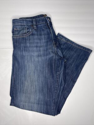 34 Heritage Confidence Mens Jeans Relaxed Straight Size 33x32 Blue Meas.34x29