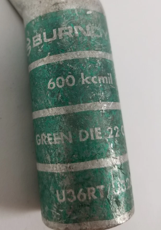 5pcs BURNDY YA362N 2-Hole Lug Compression Connector Straight Barrel 600kcmil NEW - Image 4 of 4