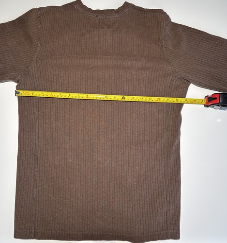Abercrombie Fitch Sweater Mens M Brown Muscle Ribbed V Neck Pullover Vintage Y2K - Picture 10 of 12