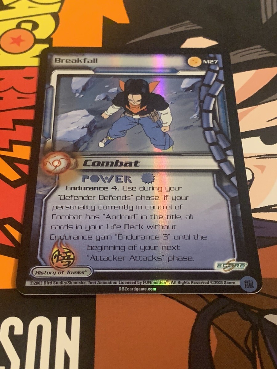 BREAKFALL ANDROID 17 ANDROID SAGA M27 RARE DRAGON BALL Z SCORE CCG