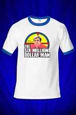 Six Million Dollar Man 1970s RINGER T-SHIRT