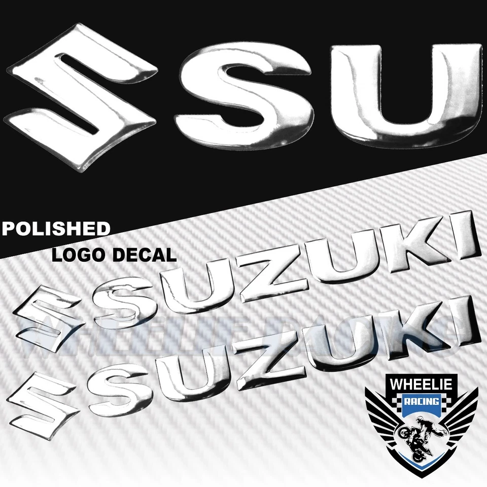 ALMOHADILLA CROMADA PARA TANQUE DE COMBUSTIBLE PRO GRIP + LOGOTIPO SUZUKI 3D DE 6" + PEGATINA EMBLEMA CARENADO CARTA Foto 2 de 4