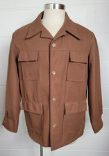 Vintage Regency Brown Polyester Leisure Suit Jacket XL-XXL 48 