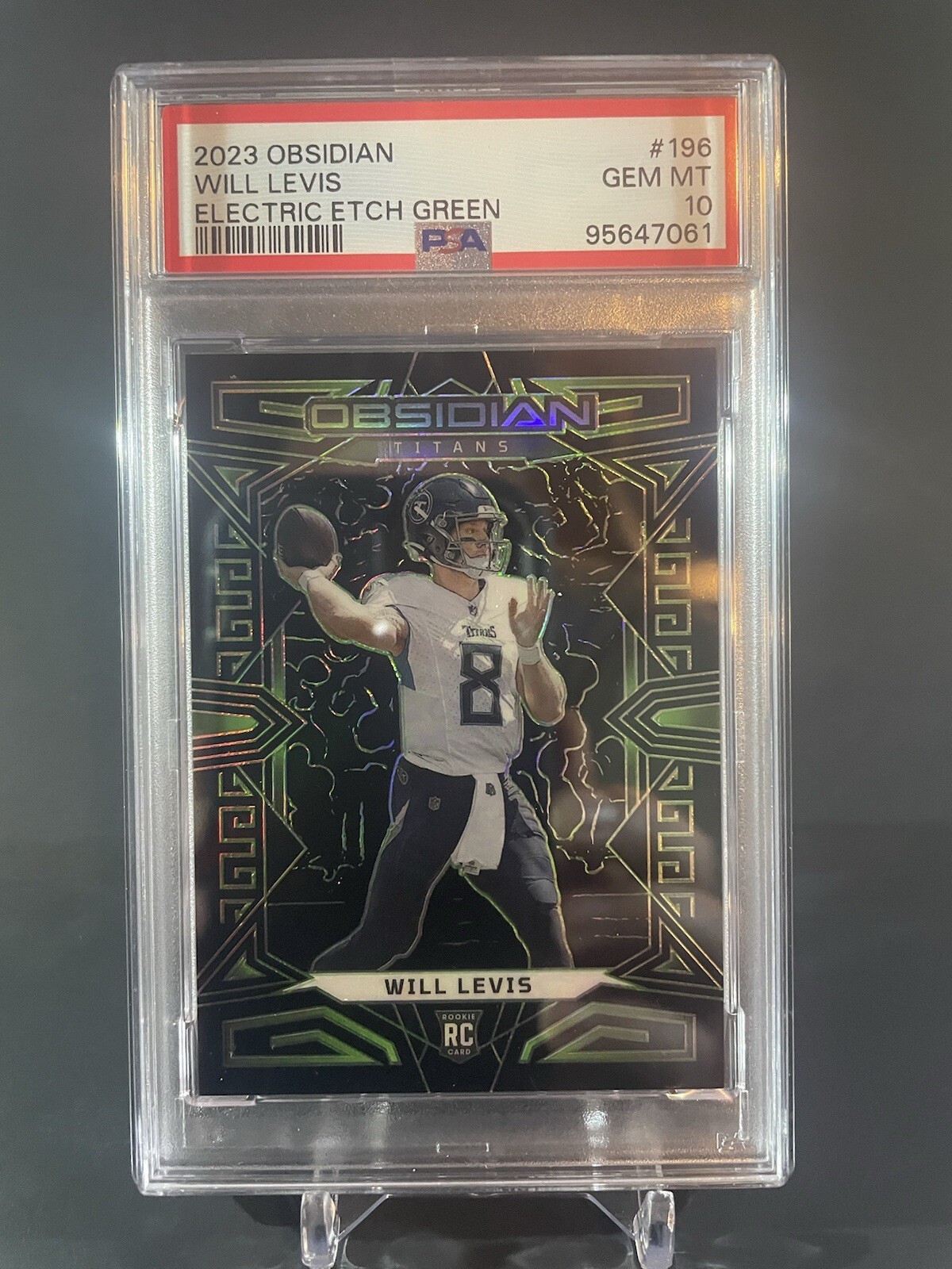2023 Obsidian - Green Electric Etch Will Levis #/25 PSA 10 Titans Rookie QB