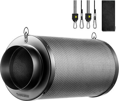 VIVOSUN 4'' 6'' 8'' 10'' 12'' Inch Air Carbon Filter Virgin Charcoal for Inline Fan