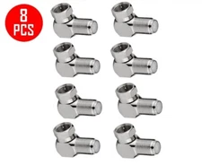 8x Pack Right Angle F Male Female Coax Cable Modem TV Screw-On Connector Adapter