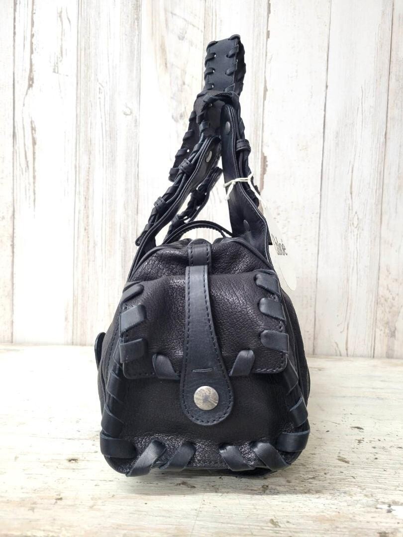Chloé Silverado leather hand bag black Chloe Silverado Boston Bag Leather Shoulder Bag Black