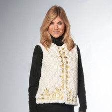 Luxe By Irina Embellished Faux-fur Vest 1455631a