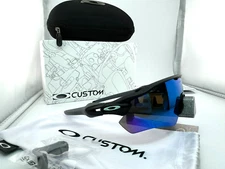 OAKLEY RADAR EV PATH CUSTOM MATTE BLACK W/ PRIZM SAPPHIRE POLARIZED SUNGLASSES