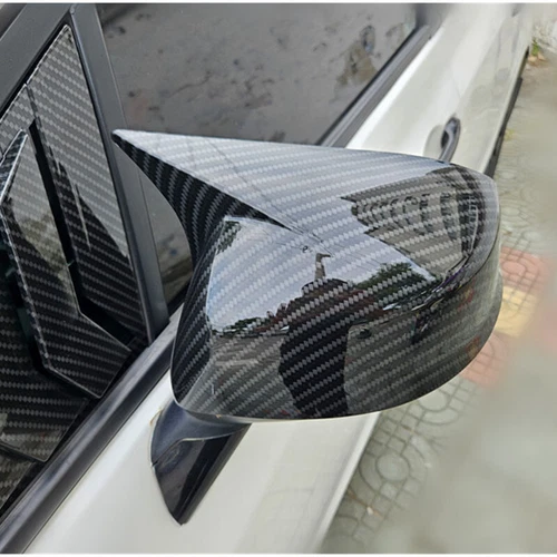 Carbon Fiber OX Horn Side Rearview Mirror Cover Cap For Honda Civic 2012-2015 - Picture 3 of 11