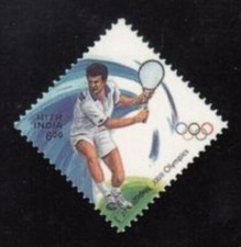 India 2000 Mint no gum, Sports, tennis, Olympics [Cw]