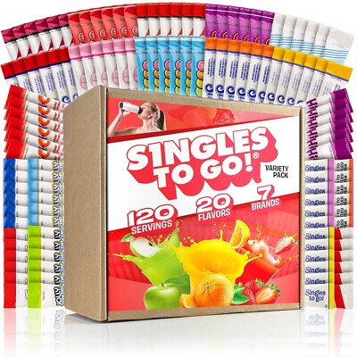 Variety Sugar-Free Drink Mix Pack - 20 Delicious Flavors for Instant Flavor