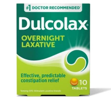 Dulcolax Laxative overnight Constipation Relief 10 Ct*Exp 12/26*FREE SHIPPING*