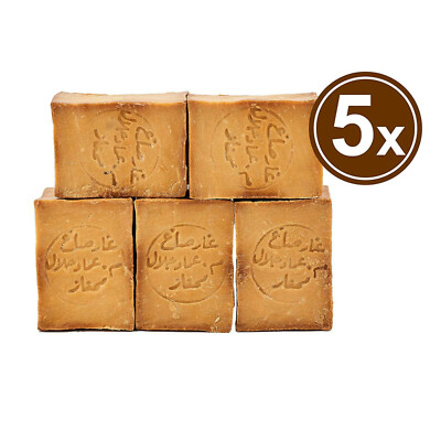 5x #Alepposeife 80% Olivenöl 20% Lorbeeröl Aleppo-Seife Haarseife Seife 5 x 200g