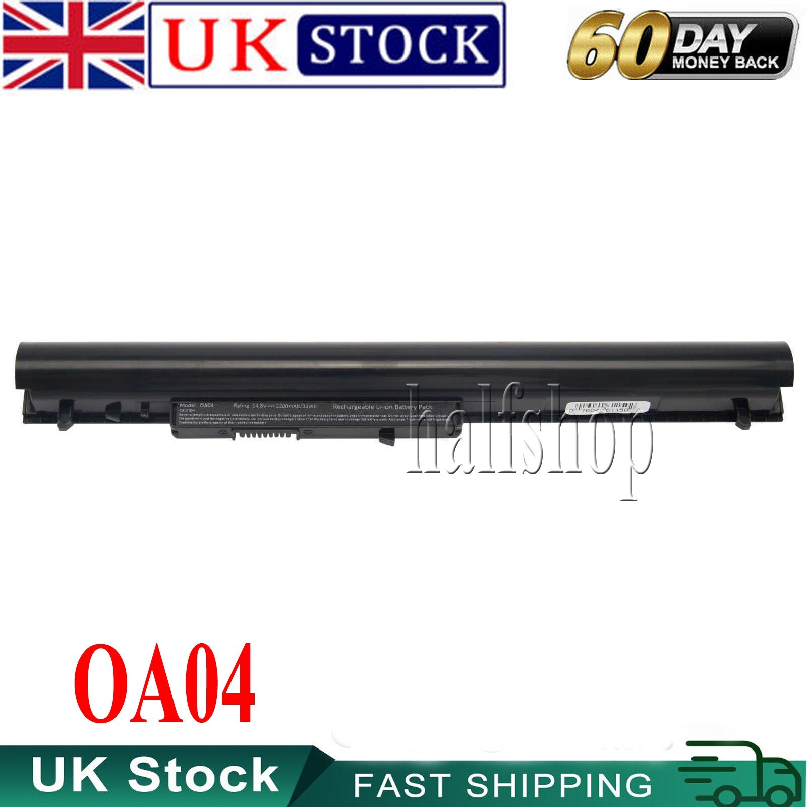 4Cell New Battery For HP 15-d038dx 15-R015DX 15-R210DX Laptop 14.8V 2200mAh