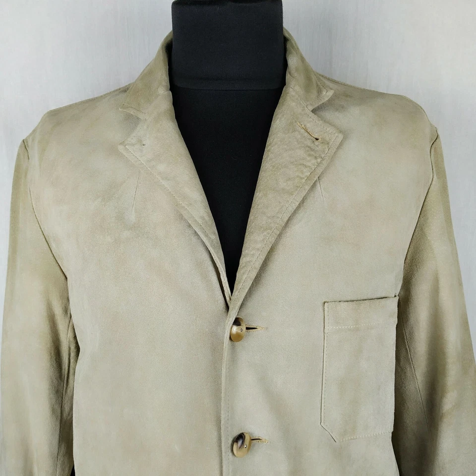 Cerruti джинсы кожаная куртка пальто бежевый 52 - Изображение 4 из 4