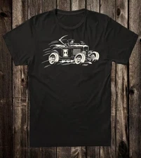 Grim Reaper Hot Rod Roadster Retro Biker T-Shirt Gift For Fans