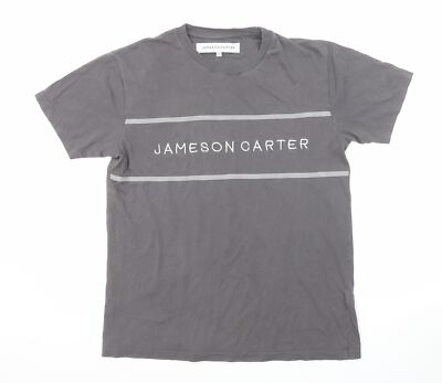 Jameson Carter Herren T-Shirt Grau Baumwollmischung Größe S
