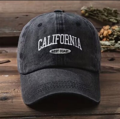 Basecap Stonewashed Jeans Black 6-Panel Baseball Cap Vintage