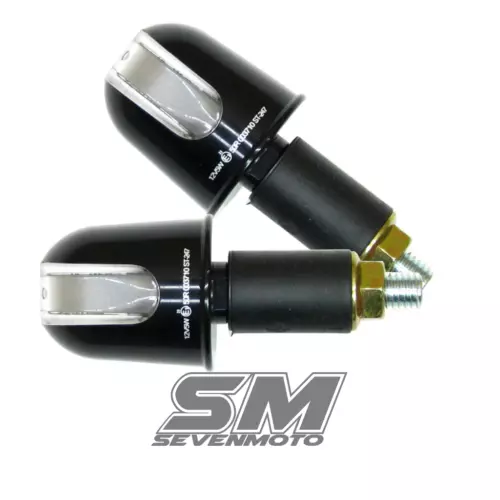 1 Pair LED Handlebar Motorcycle Streetfighter BAR End Indicator Lamps Aluminium