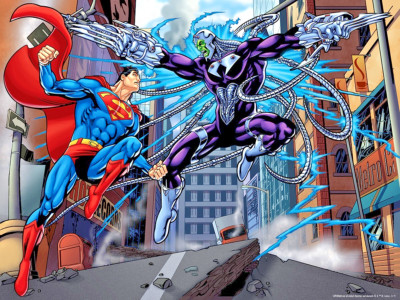 DC Comic - Superman v Electro 3D Large Lenticular Poster