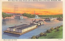 Barge Locks Mississippi River Ford Plant Minneapolis Minnesota PM 1946
