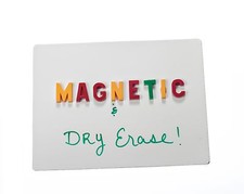 Dry Erase Whiteboard Sheet with Adhesive on Back - Magnetic Surface - 12" X 18"